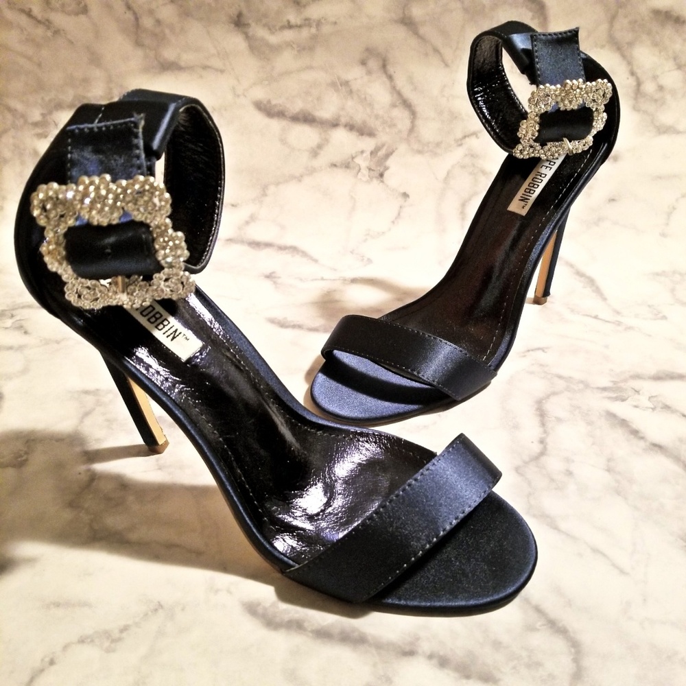 Embellished Buckle Heels